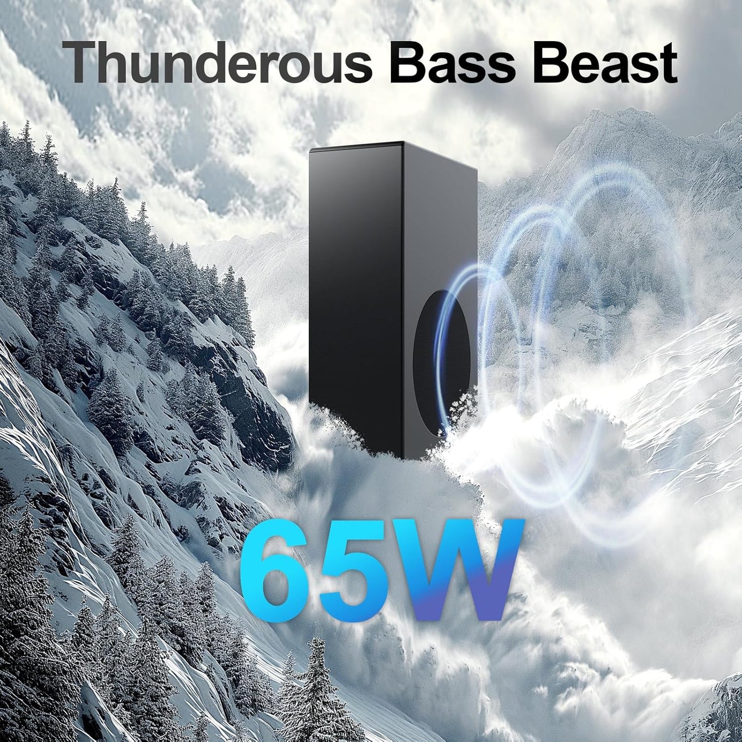 SK070 TV Soundbar - 100W/EQ Modes/Bass