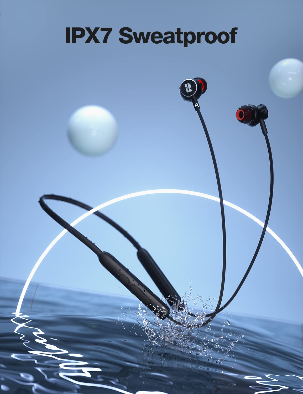 WH01 Neckband Earphone - BT/Magnetic/30Hrs