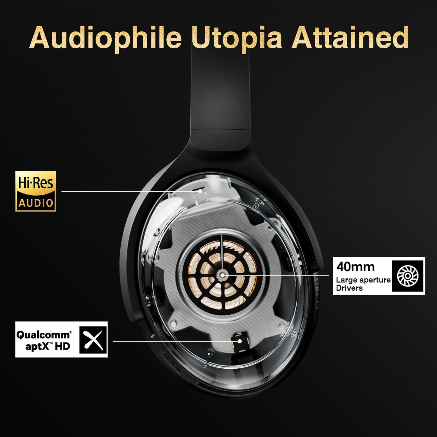 BH200 Bluetooth Headphones - 50Hrs/ANC/Crystal Clear