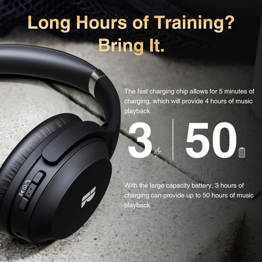 BH200 Bluetooth Headphones - 50Hrs/ANC/Crystal Clear