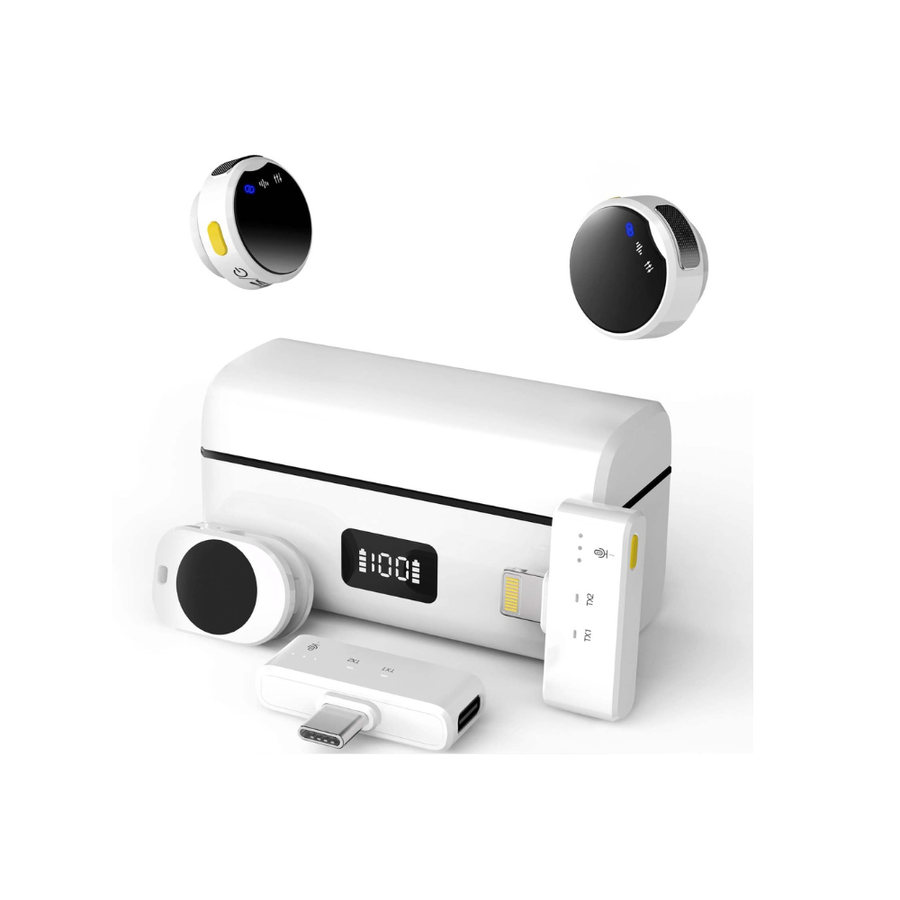 LM02 Wireless Lav Mic - Plug and play/23Hrs/iPhones&Android