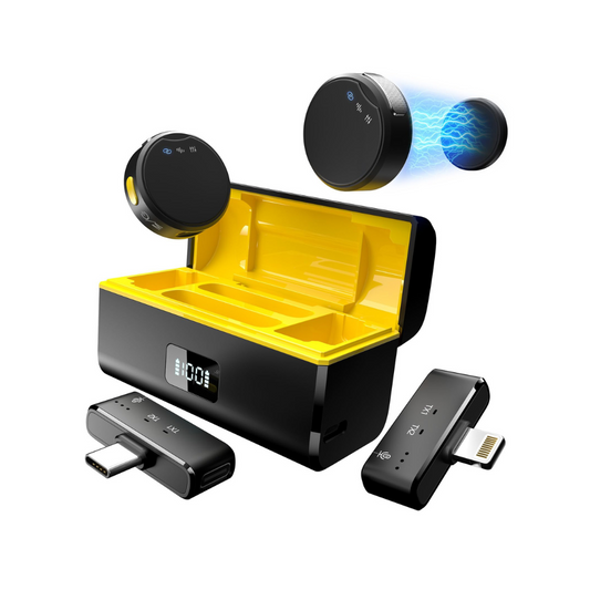 LM02 ワイヤレス ラベリアマイク - プラグアンドプレイ/23時間/iPhone&Android対応