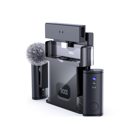 LM03 ワイヤレス ラベリアマイク - プラグアンドプレイ/22時間/iPhone&Android対応