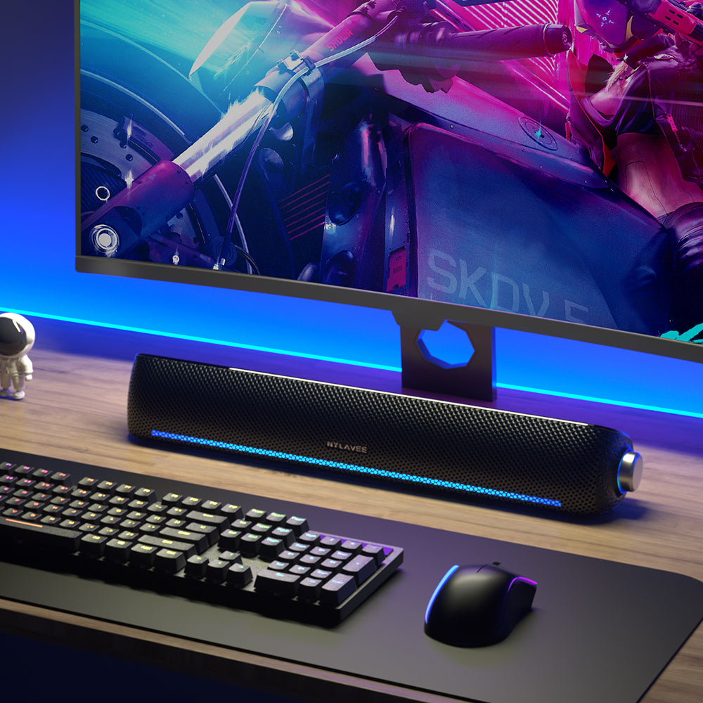 SK100LI Computer Soundbar - USB Powered/BT&3.5mm/RGB