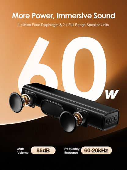 SK300FI TV Soundbar - BT/Optical/ARC/3.5mm AUX/RCA