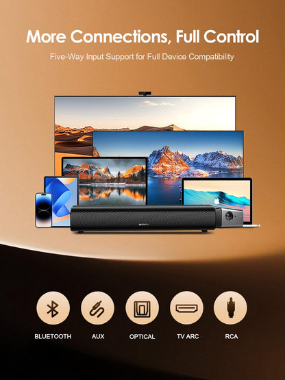 SK300FI TV Soundbar - BT/Optical/ARC/3.5mm AUX/RCA