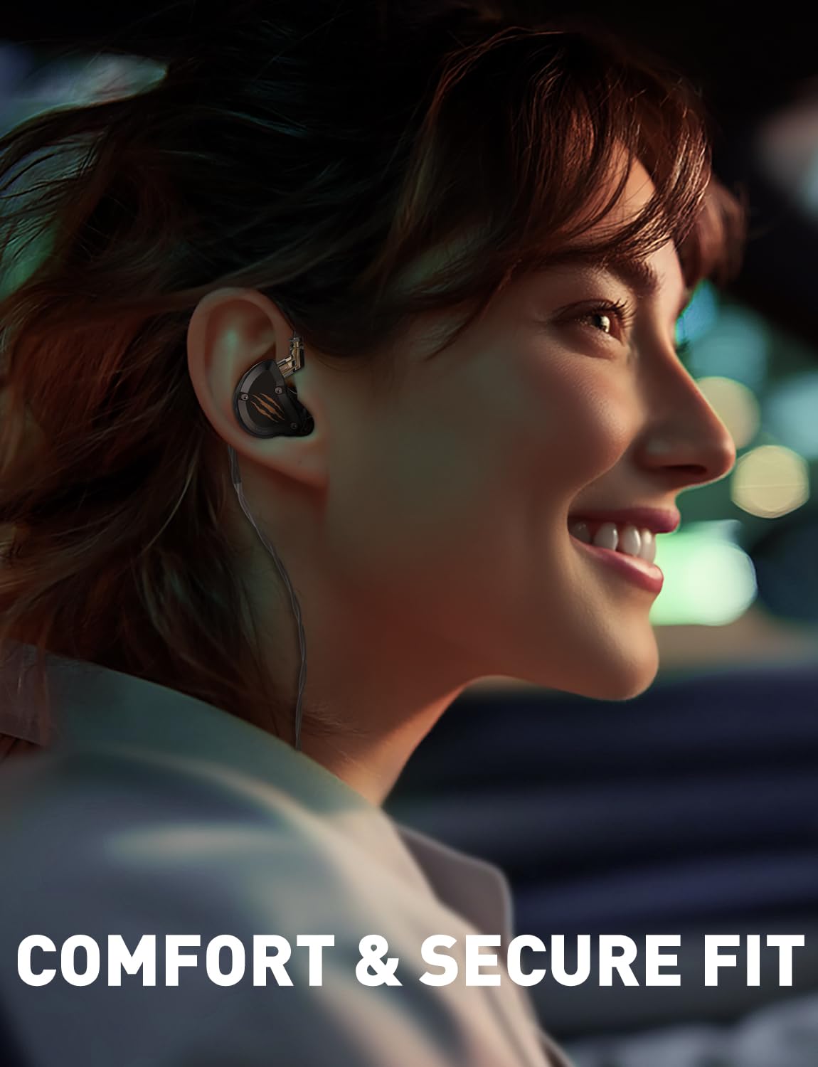 WD01 Neckband Earphone -  BT/Mic USB-C/ANC/Detachable Recessed 2Pin Cable