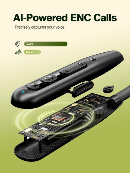 WH05 Neckband Earphone -  BT/AI-enhanced Mic/Magnetic/2 EQ/50Hrs